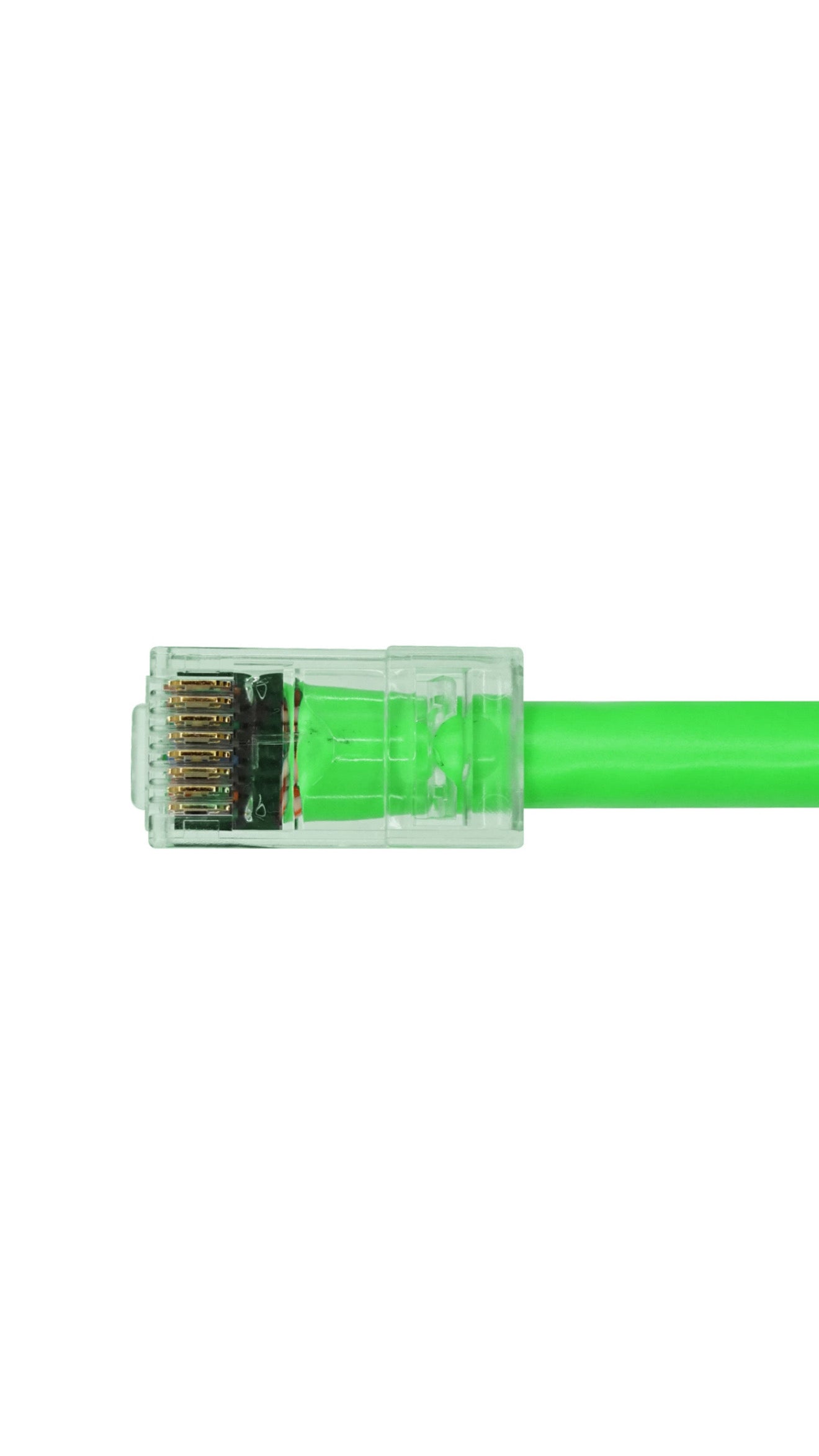 SIMPLY45 CAT6 UTP PASS THROUGH RJ45 MODULAR PLUGS, GREEN TINT: 100 PIECE JAR Go Simply Connect