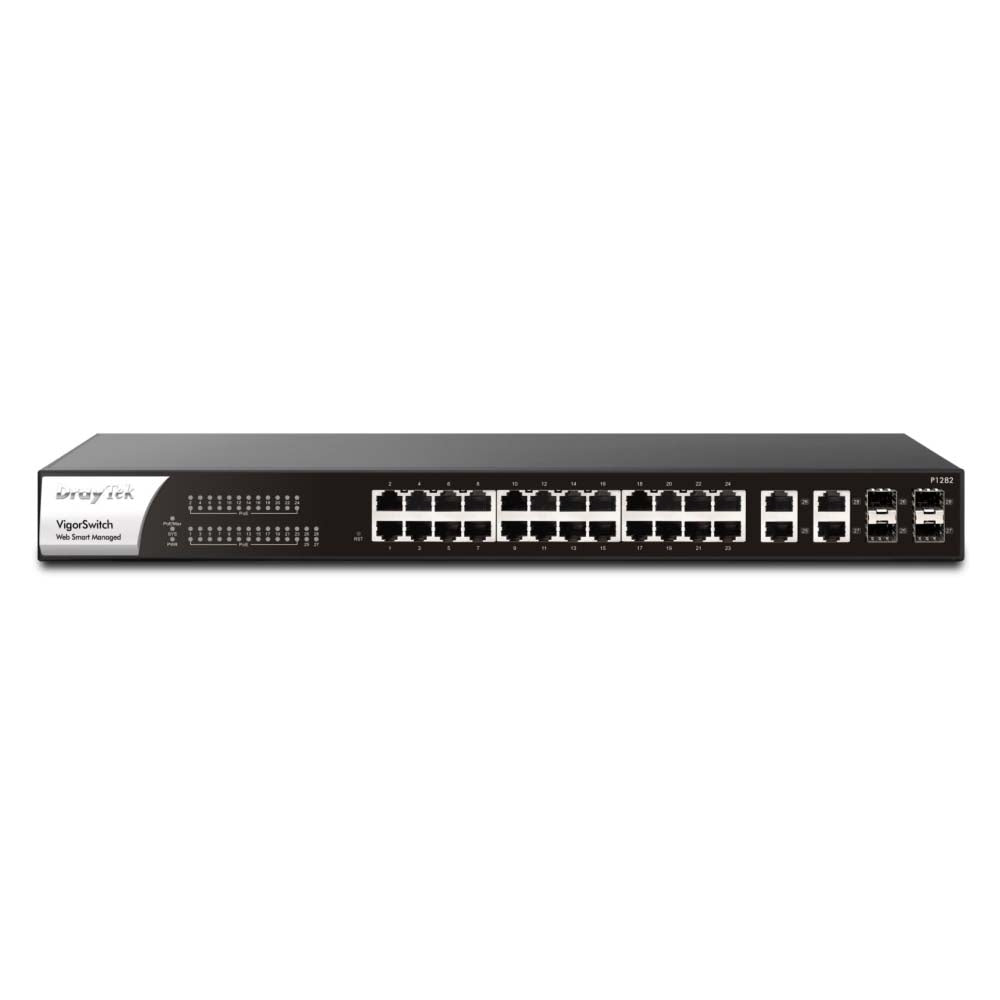 DrayTek VigorSwitch P1282 28 Port PoE+ Gigabit Ethernet Switch