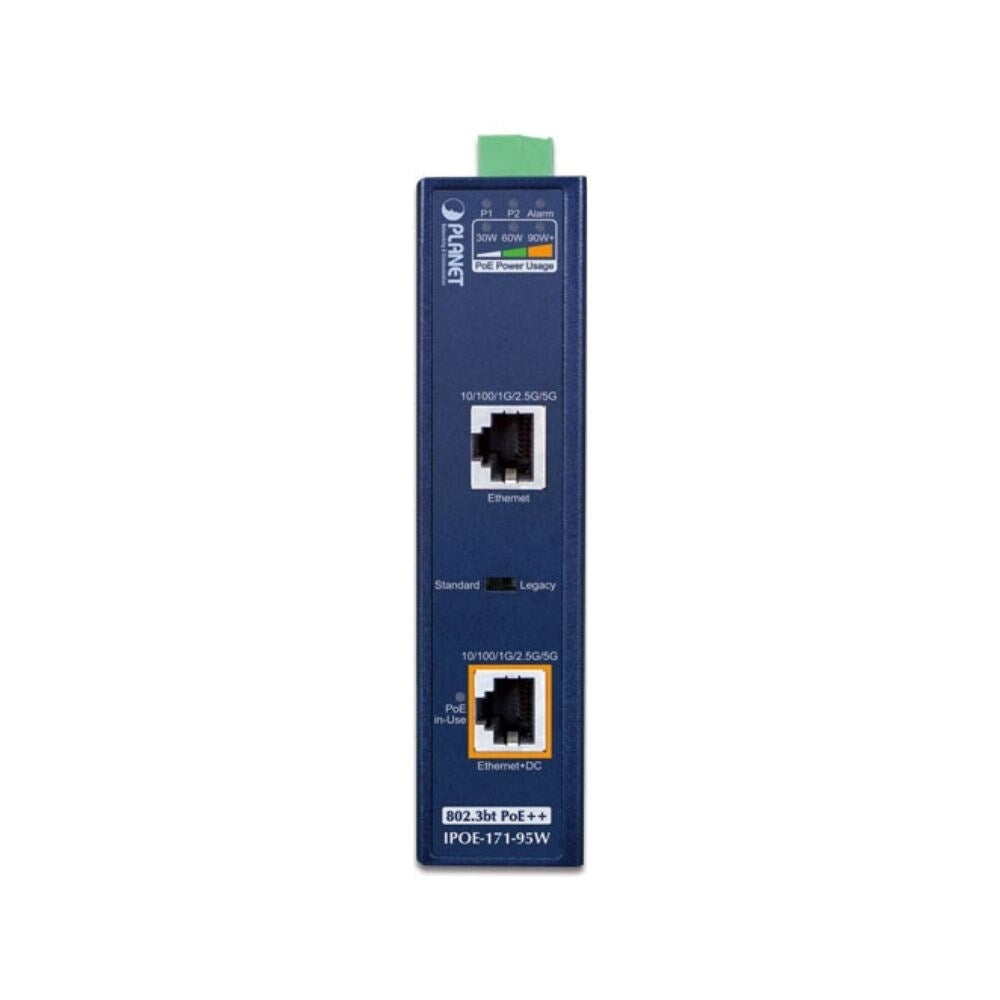 Planet Technology Industrial Single Port PoE++ Injector, 95W 1
