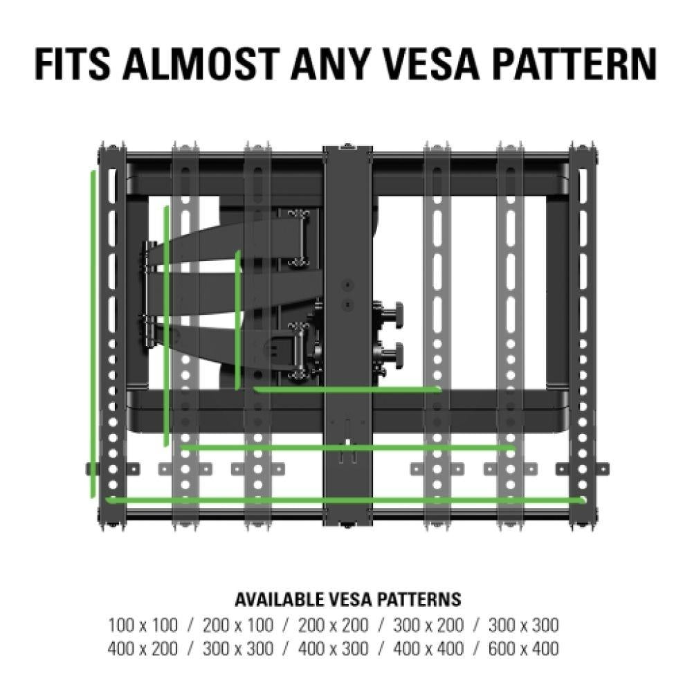 Sanus VMF620 Full Motion+ TV Mount For 37" to 55" Flat Panel TVs. Black TV Mounts Sanus