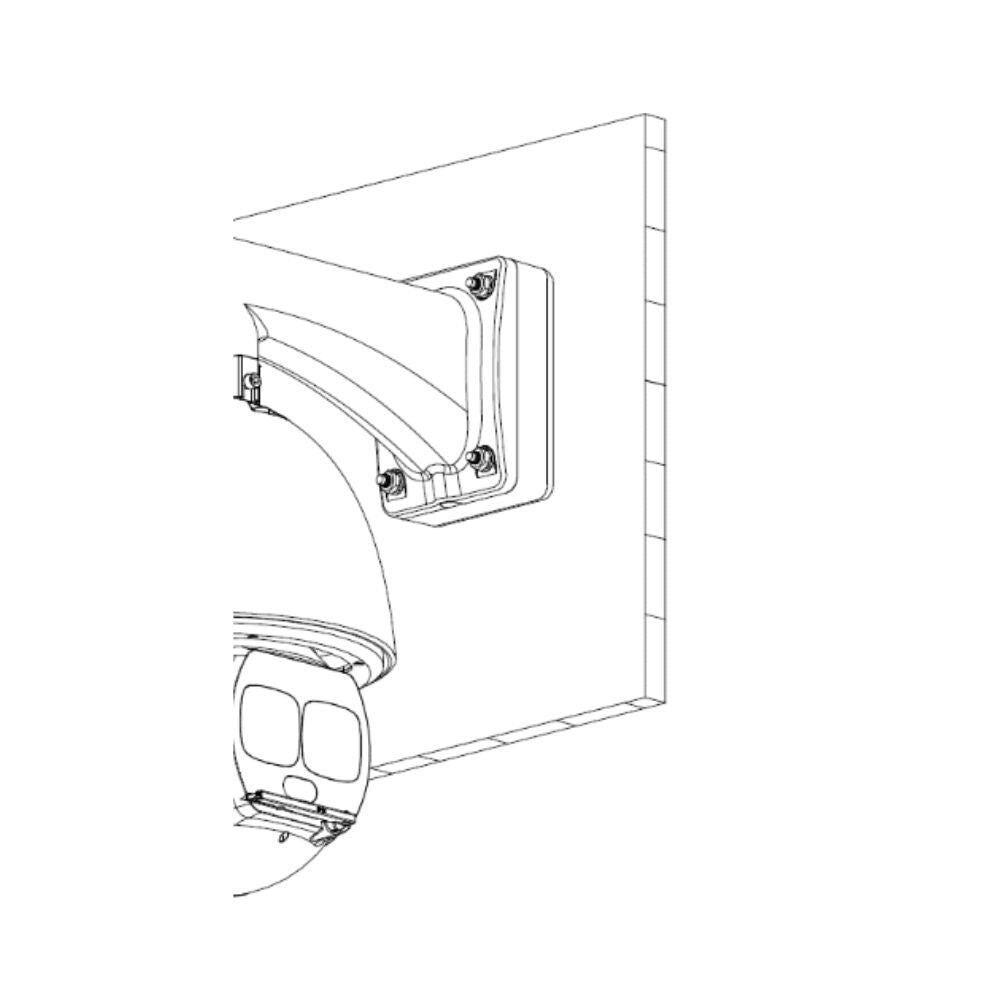 Dahua Wall Mount Junction Box For Dahua's PFB300S Wall Bracket, White Junction Box Dahua