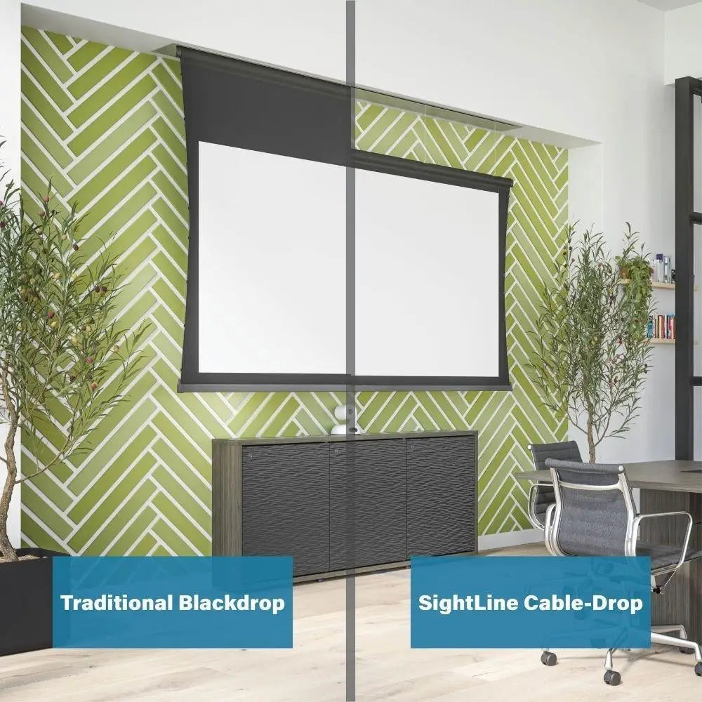 Projecta / Da-Lite SightLine Non Tensioned Ceiling Recessed Screen, Matte White