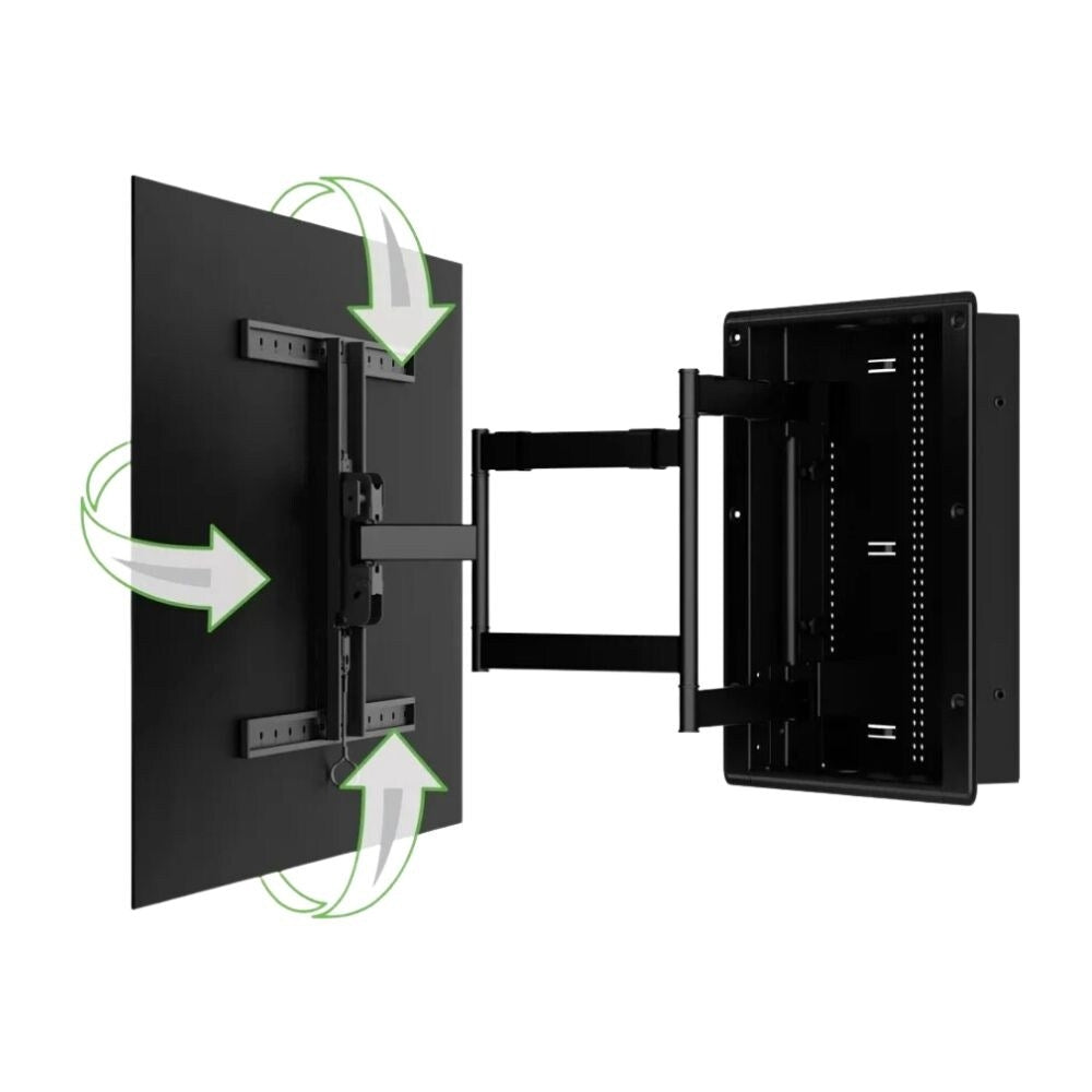 Sanus VIWLF128-B2 Premium In Wall Full Motion TV Mount For 42"To 85" TVs, Black TV Mounts Sanus