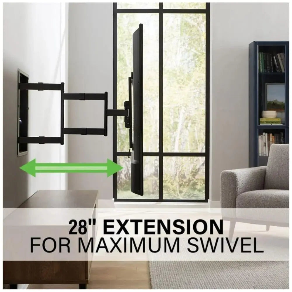 Sanus VIWLF128-B2 Premium In Wall Full Motion TV Mount For 42"To 85" TVs, Black TV Mounts Sanus