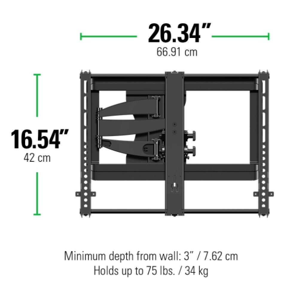Sanus VMF620 Full Motion+ TV Mount For 37" to 55" Flat Panel TVs. Black TV Mounts Sanus