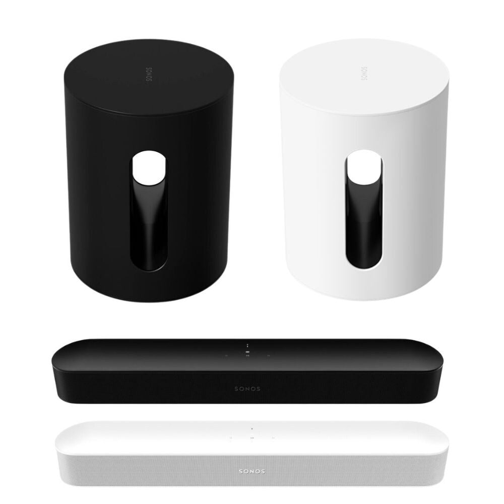 Sonos Beam and Sub Mini Entertainment Set, Black or White: SET